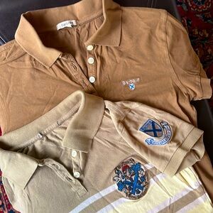 Barbour Polo Shirt Tops 2 for 1 price Y2K retro short fit crest women XSM